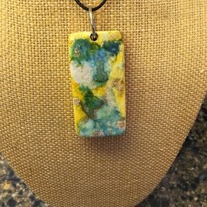**New** Handmade necklace 18” UNIQUE! yellow #40